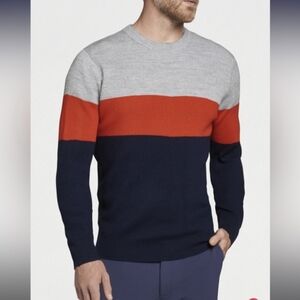 Peter Millar Gray, Red, and Navy Crewneck Sweater
